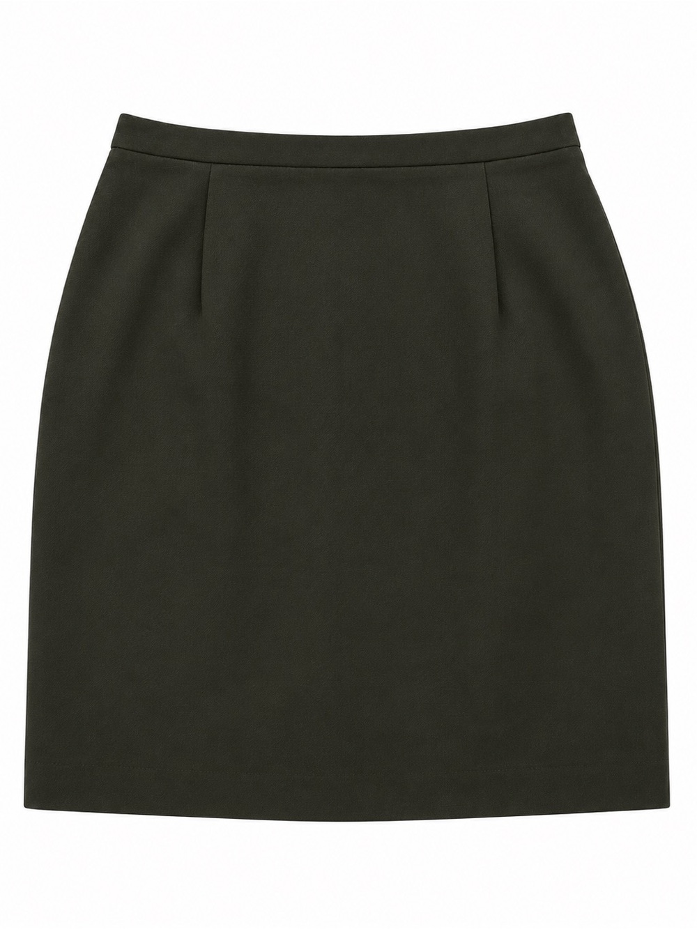 J. Crew Olive Pencil Skirt Vintage 100% wool Office Work 10